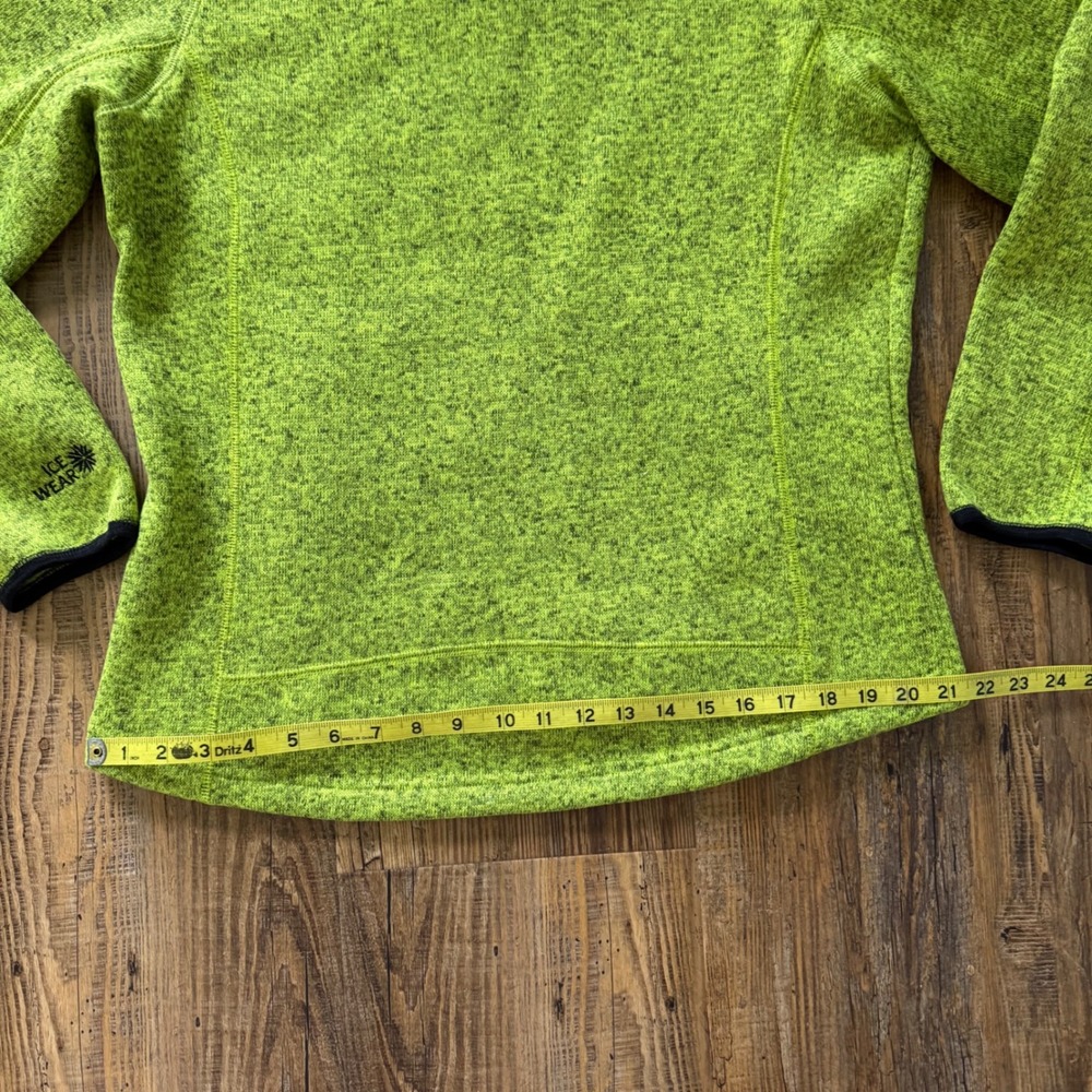 Icewear Fleece Jacket Women Large Green Full Zip Sweater Outdoor Hiking Iceland - Picture 7 of 16